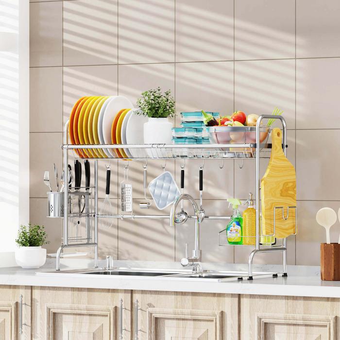 iSPECLE HP08 Stainless Steel Dish Drying Rack - Free U.S. Shipping