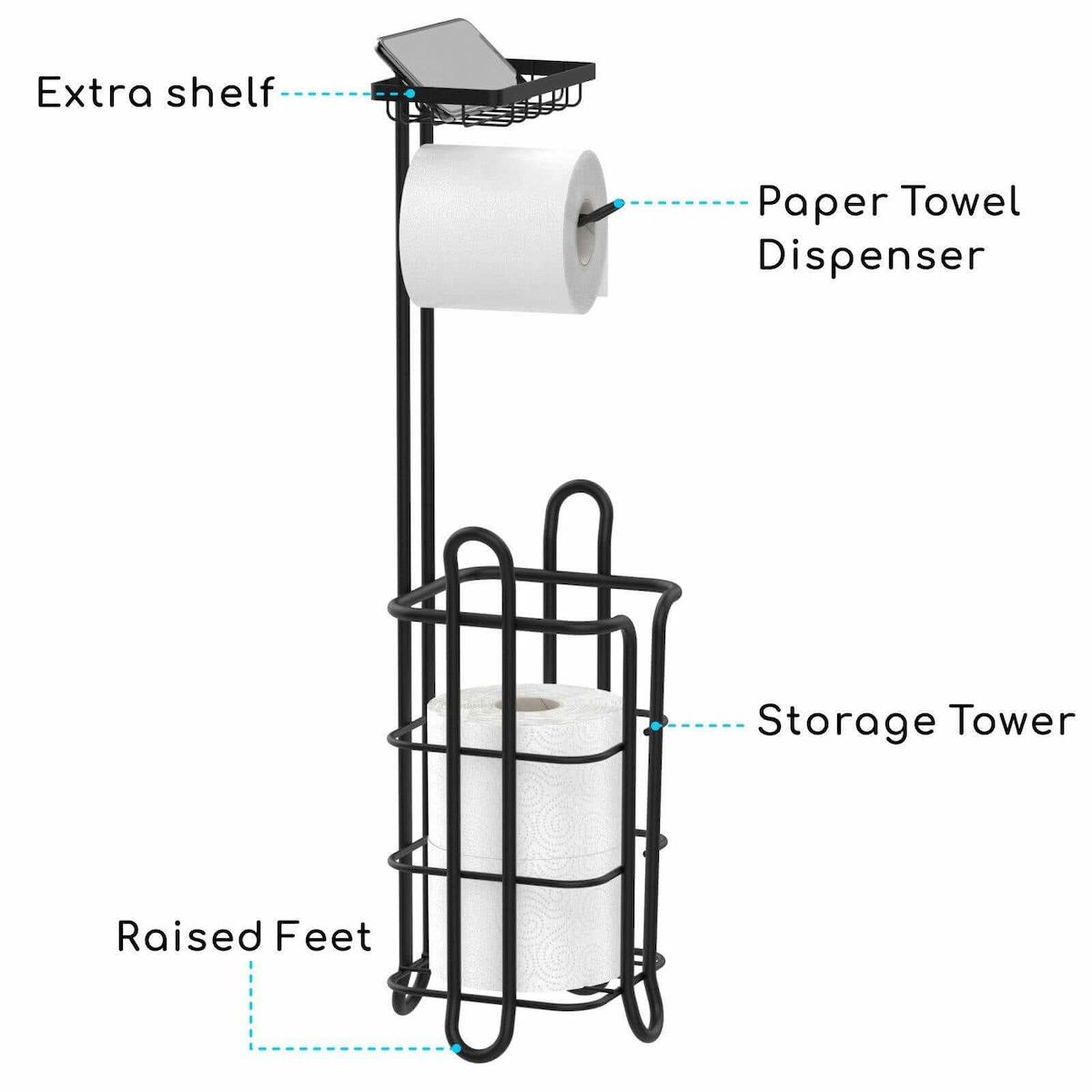 Passetas BSFB0B9T43PRV Freestanding Toilet Paper Holder