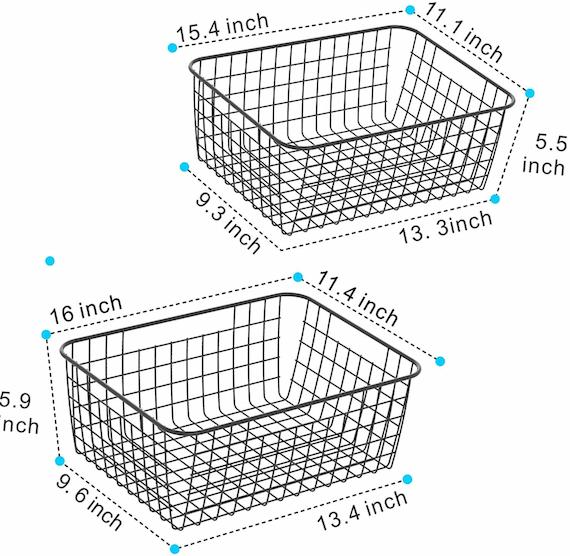 Wire Storage Baskets (6 Large) - HR0406